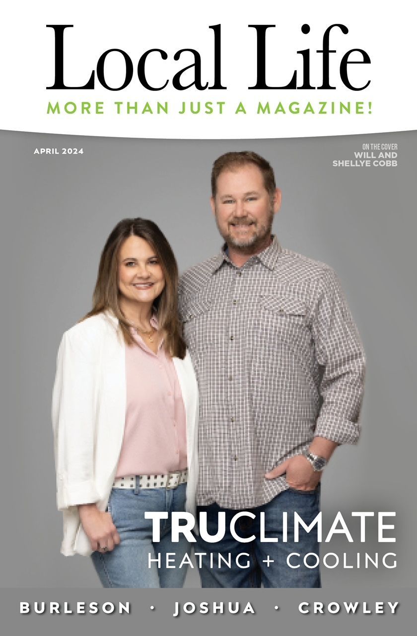 A man and a woman are on the cover of a local life magazine.