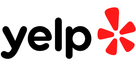 Yelp logo: Black text