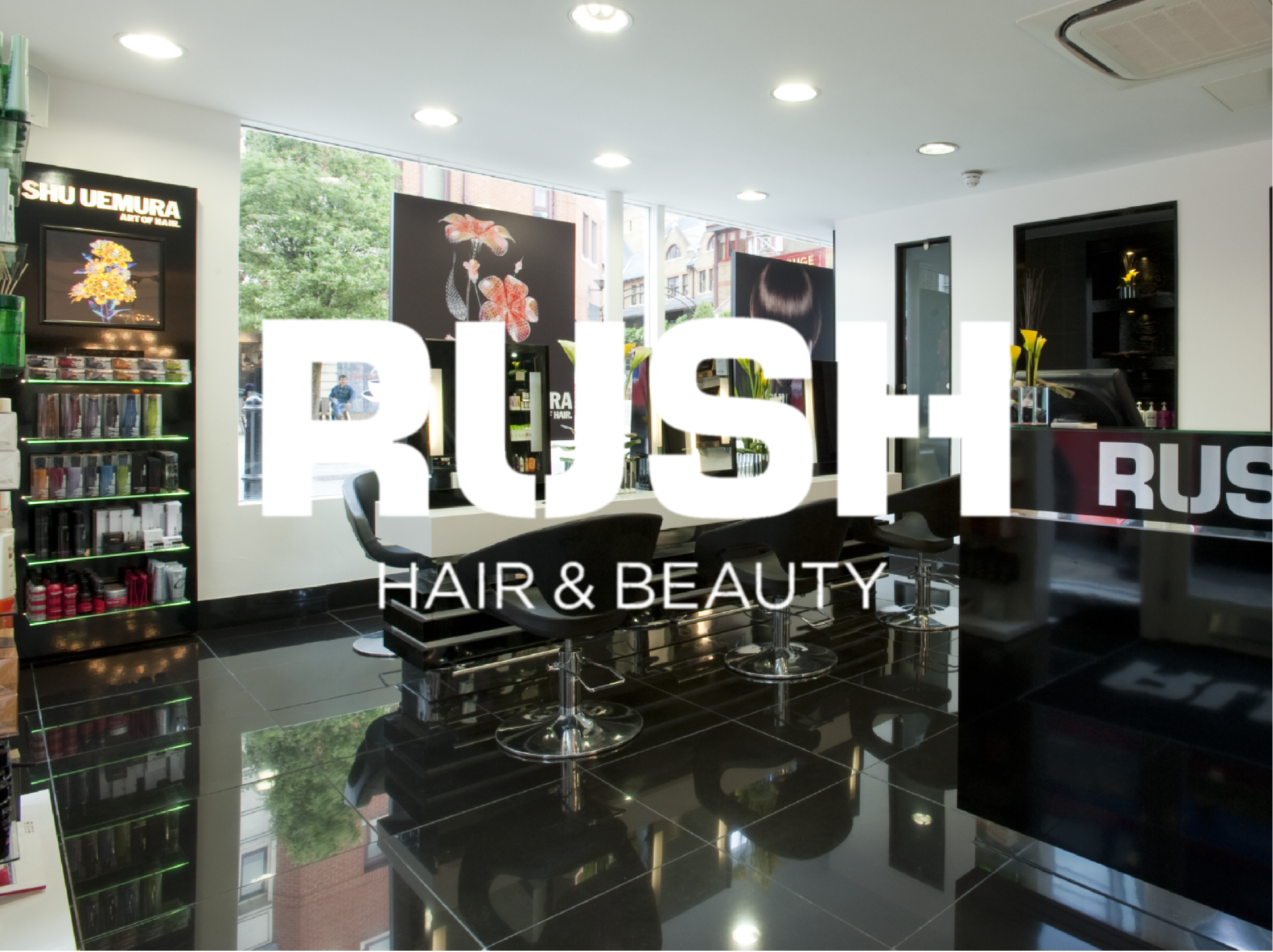 Rush retail franchise branding and business logo