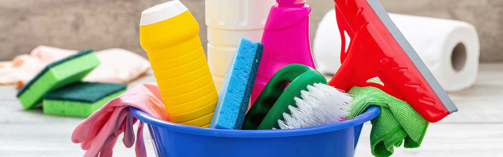 Cleaning Tools In a Bucket