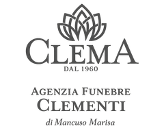 Logo for Clema Agenzia Funebre Clementi, with floral emblem and “Dal 1960” text.