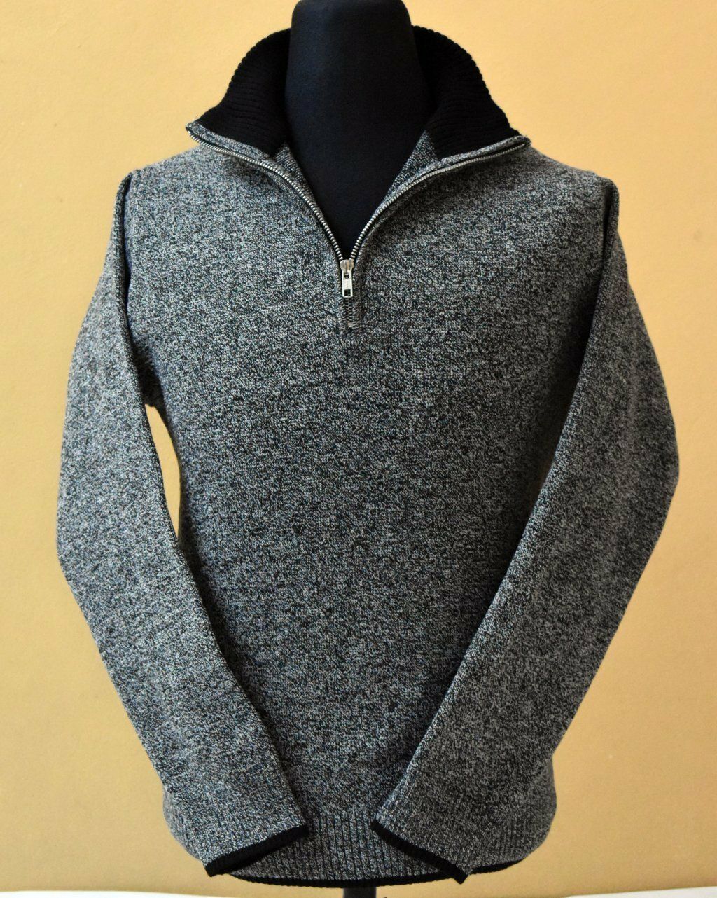 Campera Medio Cierre Urb. Gris Mouliné