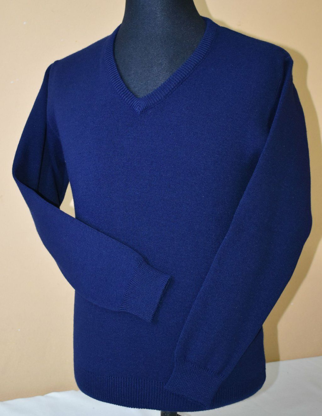 Pullover E/V M/L Col. Liso Azul M.