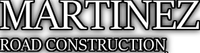 Martinez Road Construction logo in bold black and white text