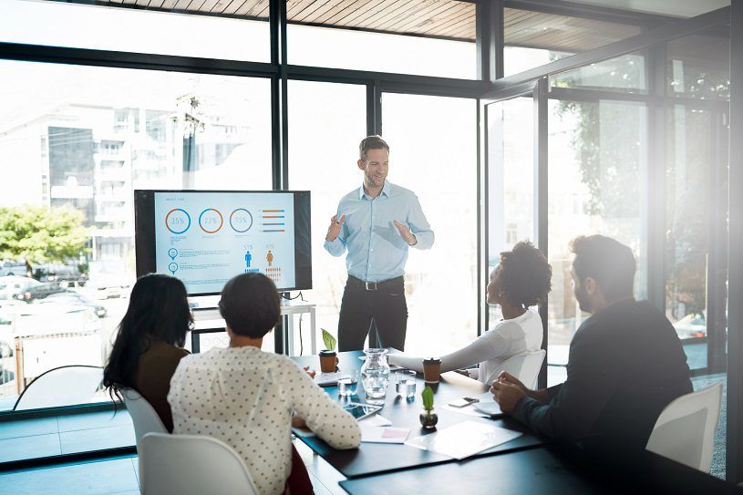 HR leader presenting