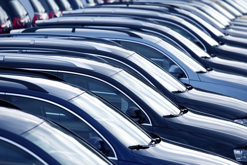 Line up of cars