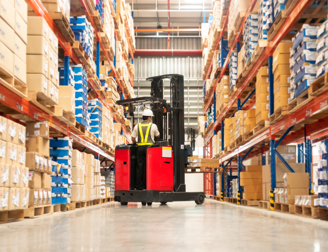 Warehouse Machine Lifting Boxes — Arlington, TX — Pronto Courier Delivery and Logistics