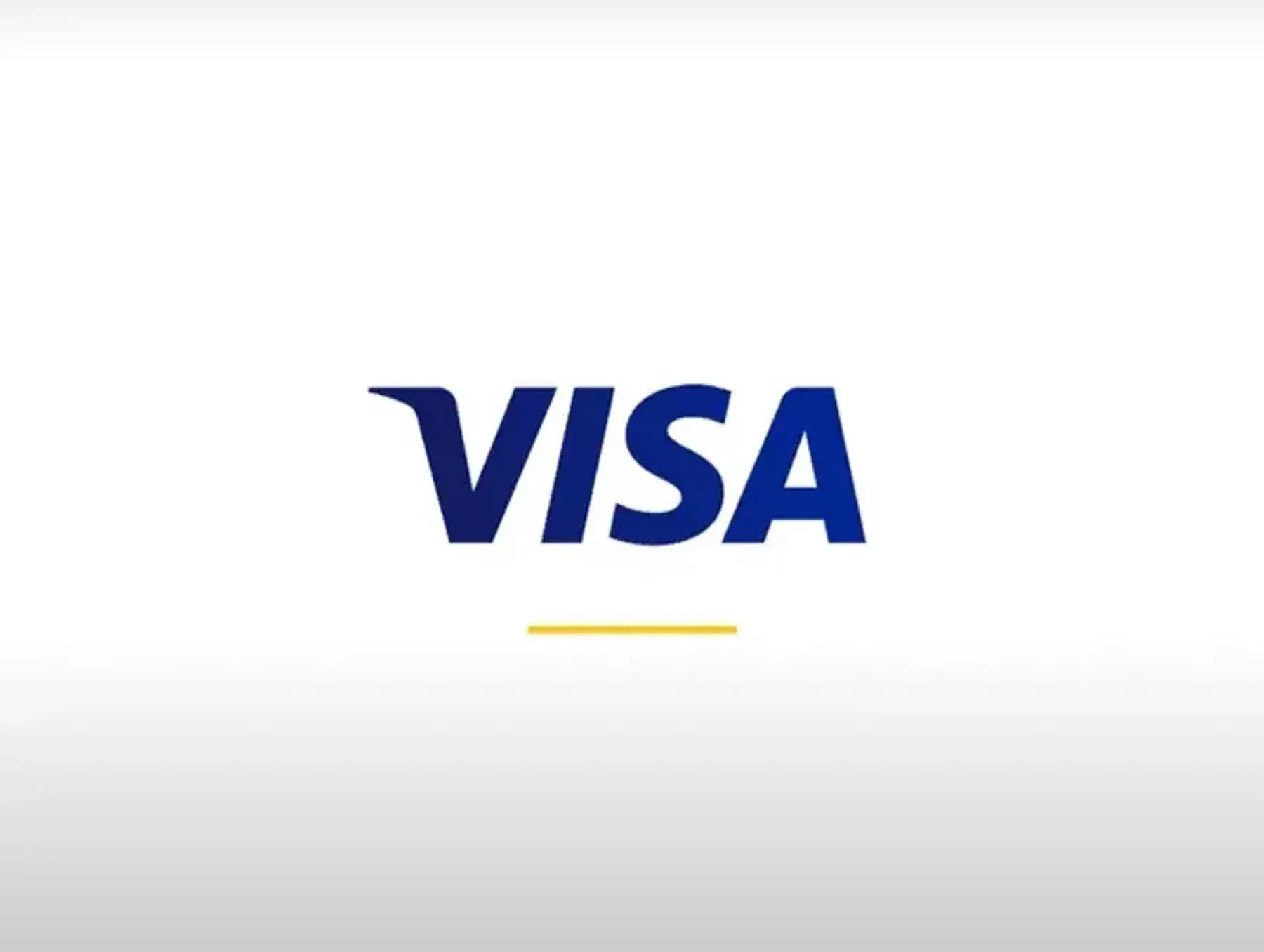 The visa logo is blue and yellow on a white background.