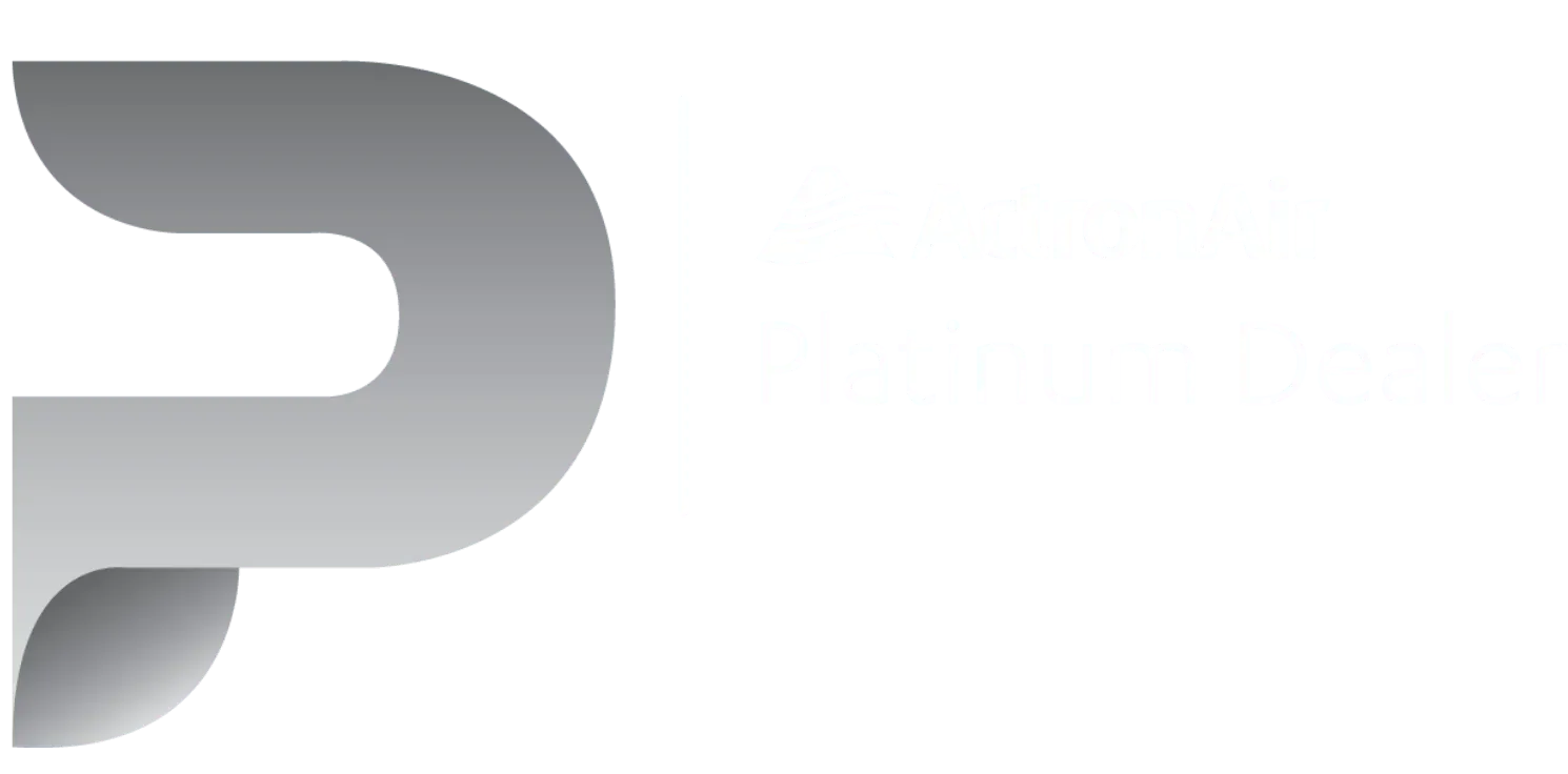 Gray stylized letter P logo on a white background