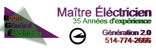 Logo et contact Boon General Electricien