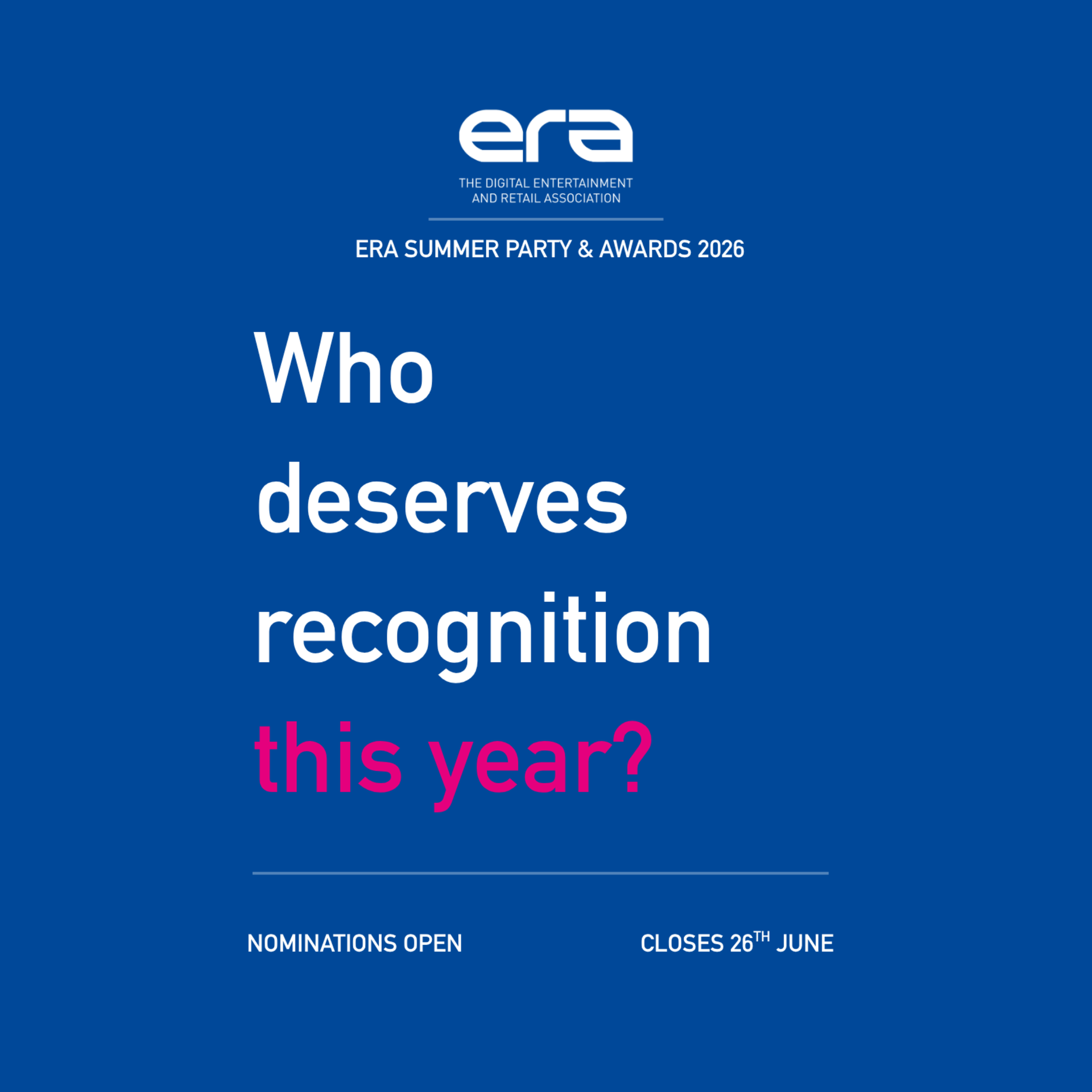 NOMINATE YOUR ENTERTAINMENT CHAMPIONS NOW