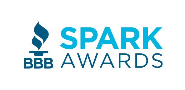 Spark Awards logo with a blue flame icon and the letters 