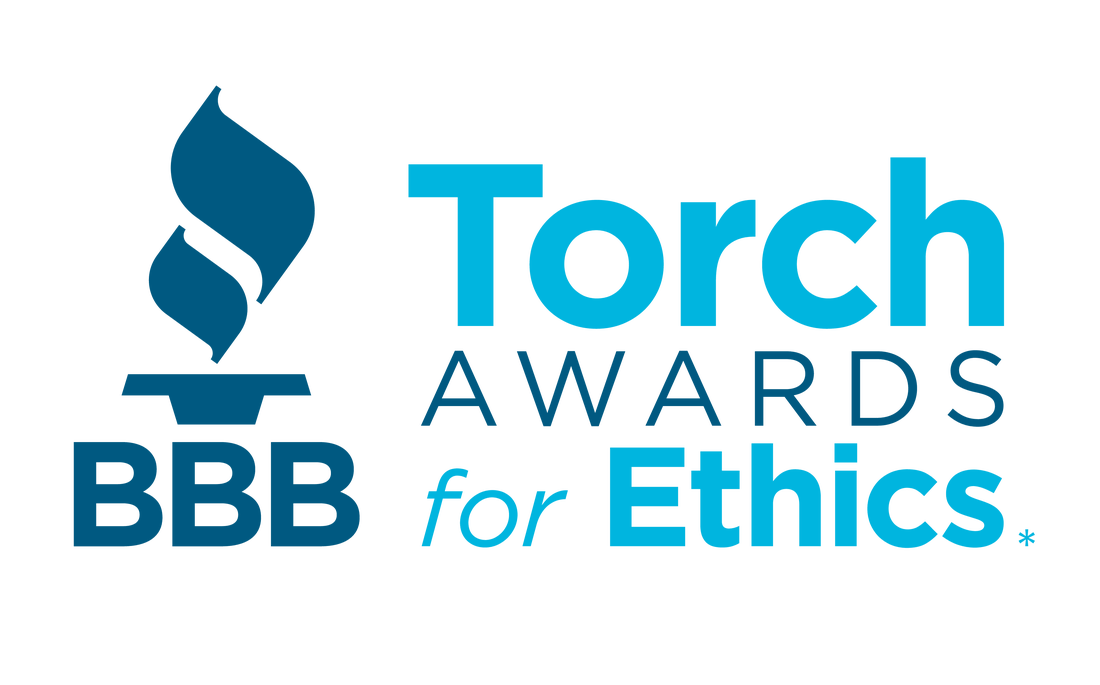 BBB Torch Awards for Ethics logo with a torch icon and blue text.