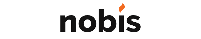 Logo Nobis en caractères minuscules noirs sur fond blanc