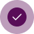 A purple circle with a white check mark inside of it.