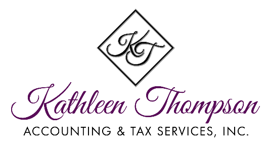 A logo for kathleen thompson accounting and tax services inc.