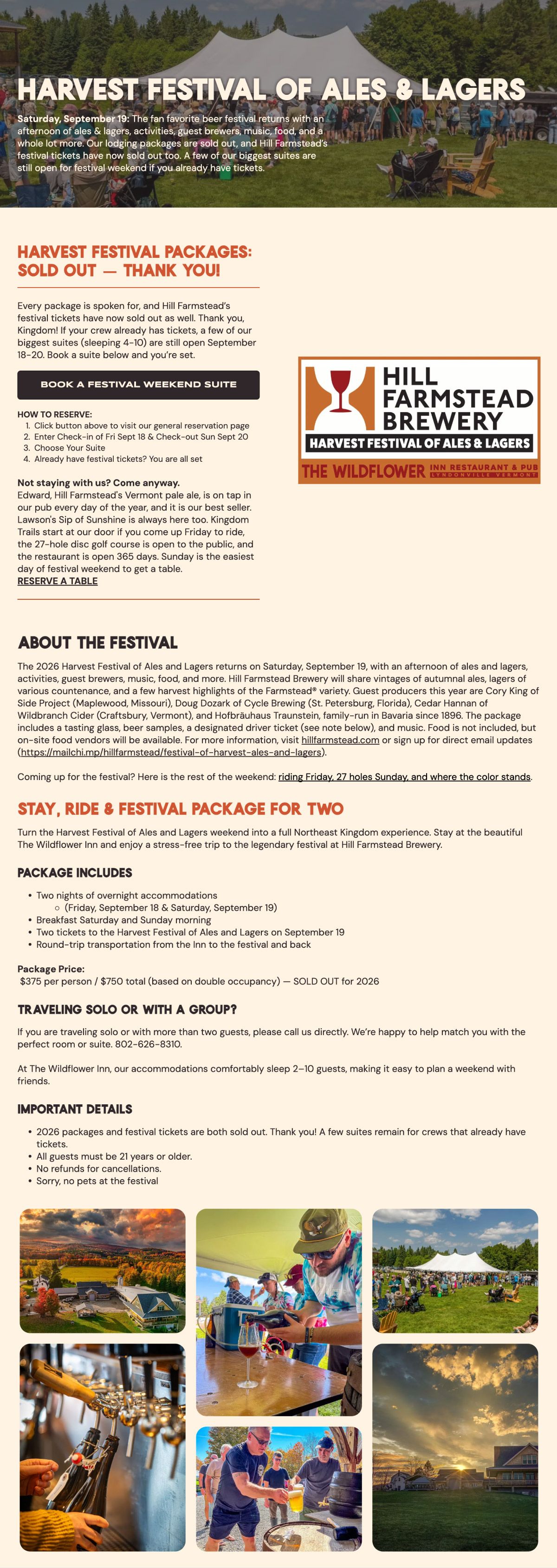 Poster for a harbor festival, with event details, sponsor logos, and colorful waterfront photos at the bottom
