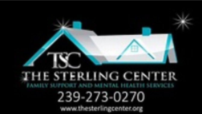 A logo for the sterling center family support and mental health services