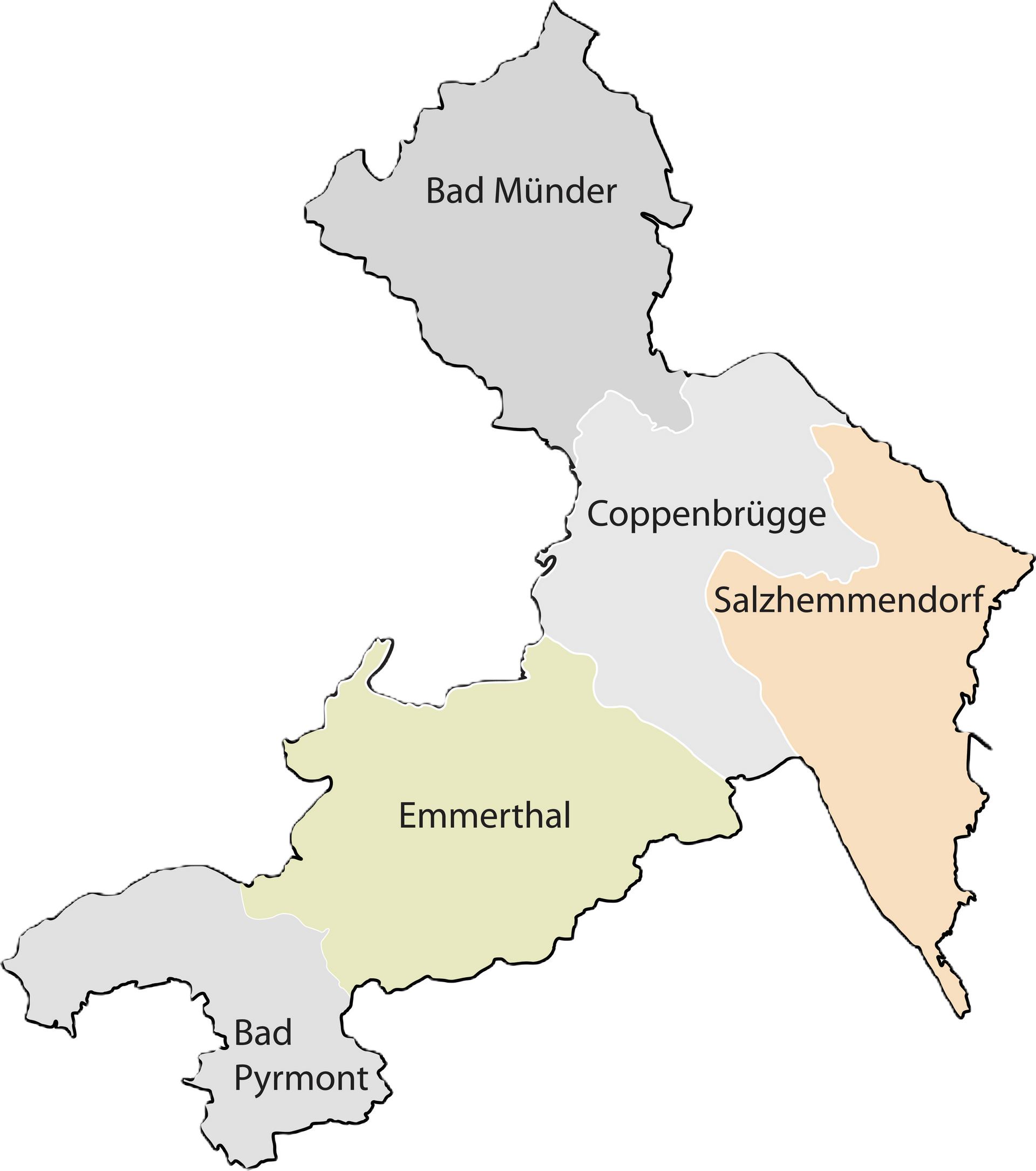 Das Bild zeigt eine Karte der LEADER-Region