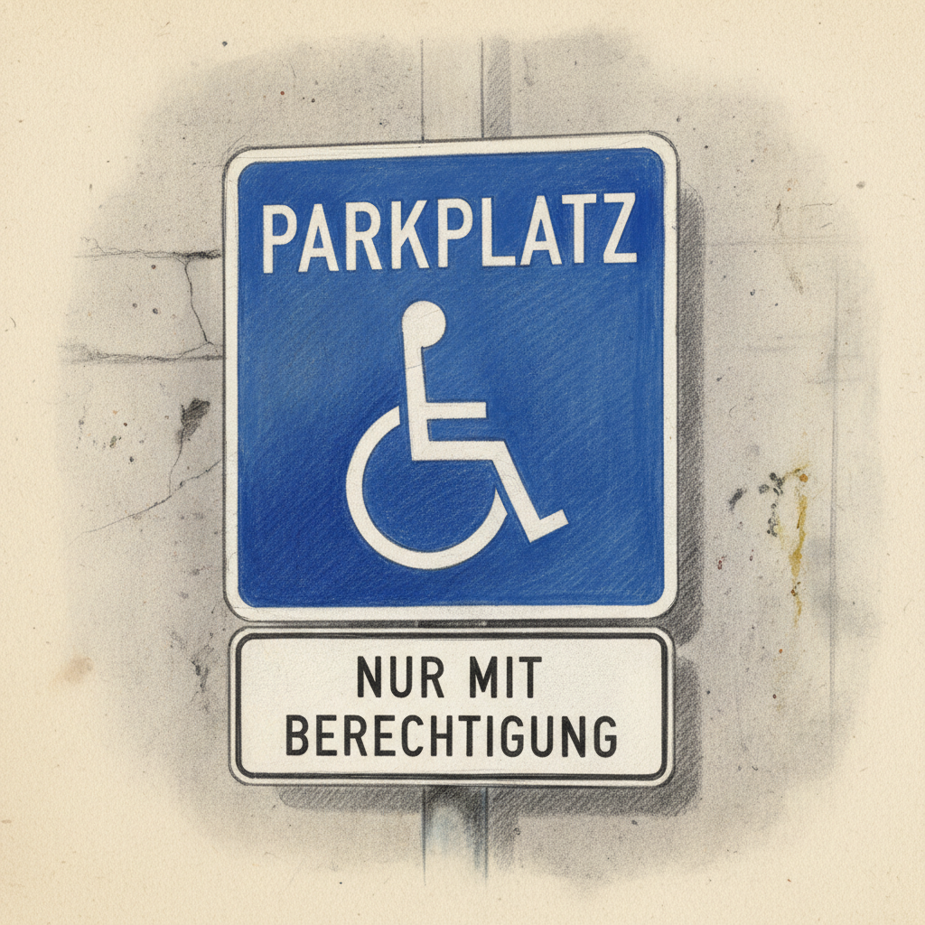 Das Bild zeigt ein Schild Behindertenparkplätze