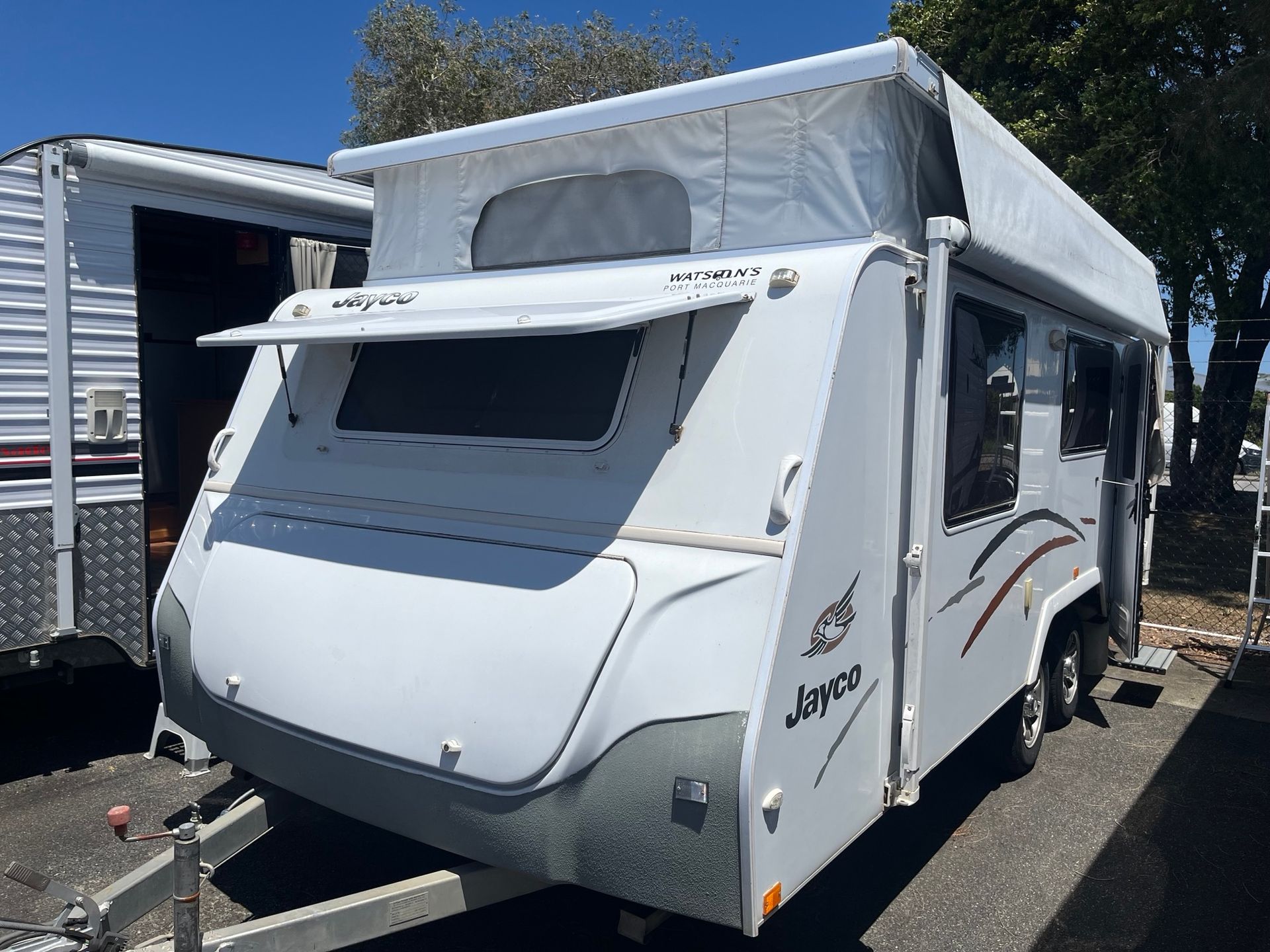 A Used Pop Top On Display In A Sales Yard  -  Perkins Caravans Ballina