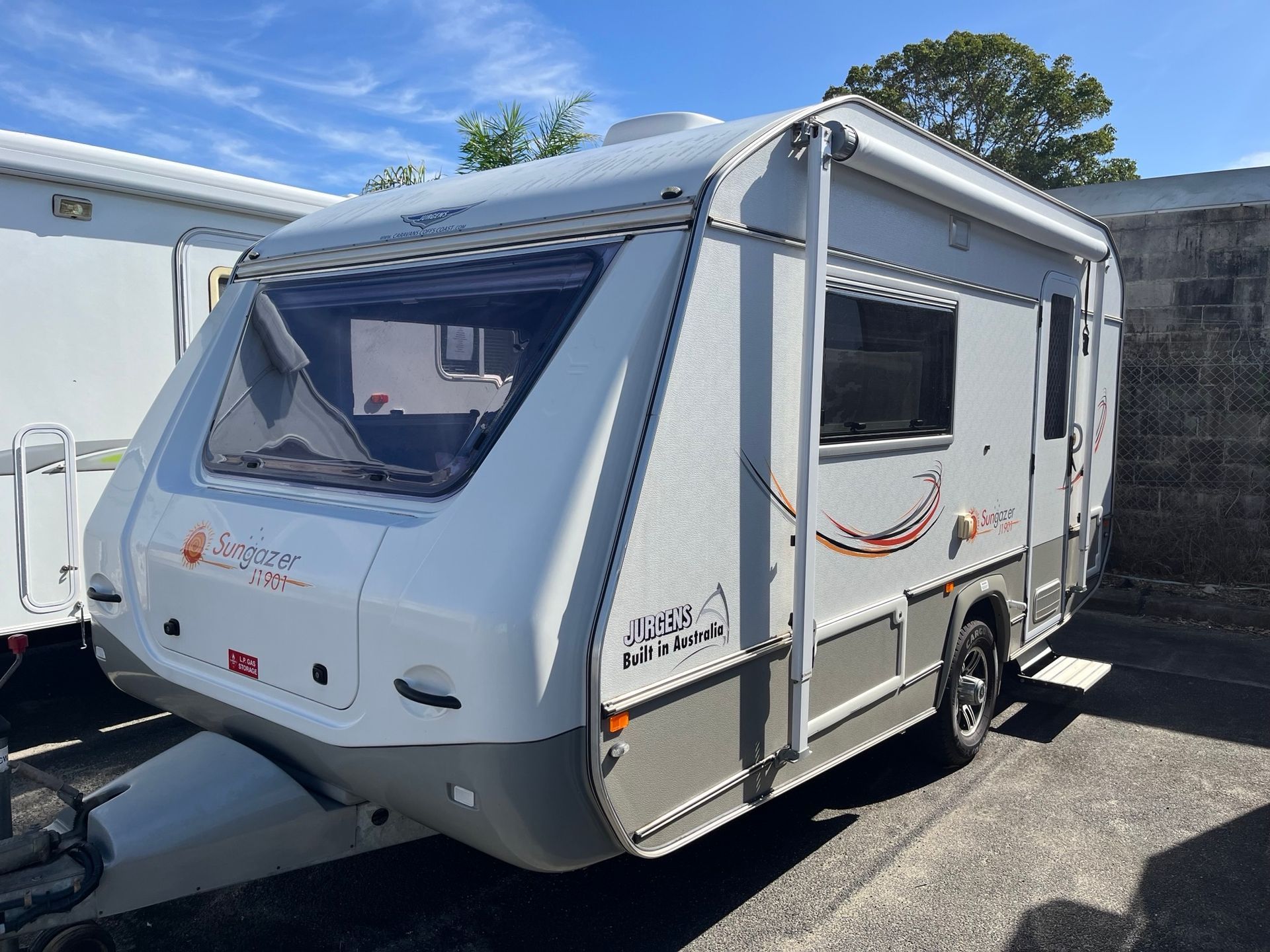 A used Caravan On Display In A Sales Yard  -  Perkins Caravans Ballina
