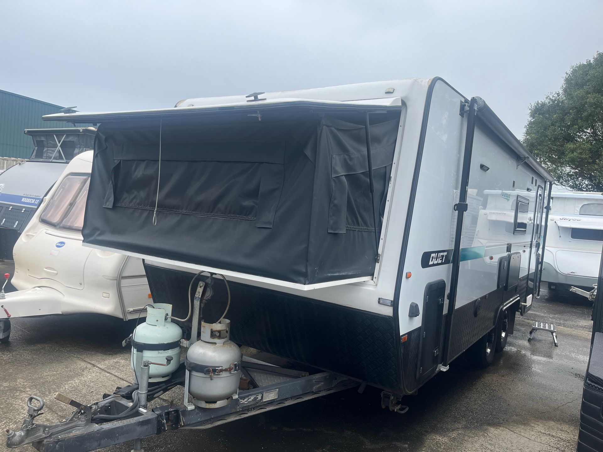 A Used Caravan On Display In A Sales Yard  -  Perkins Caravans Ballina