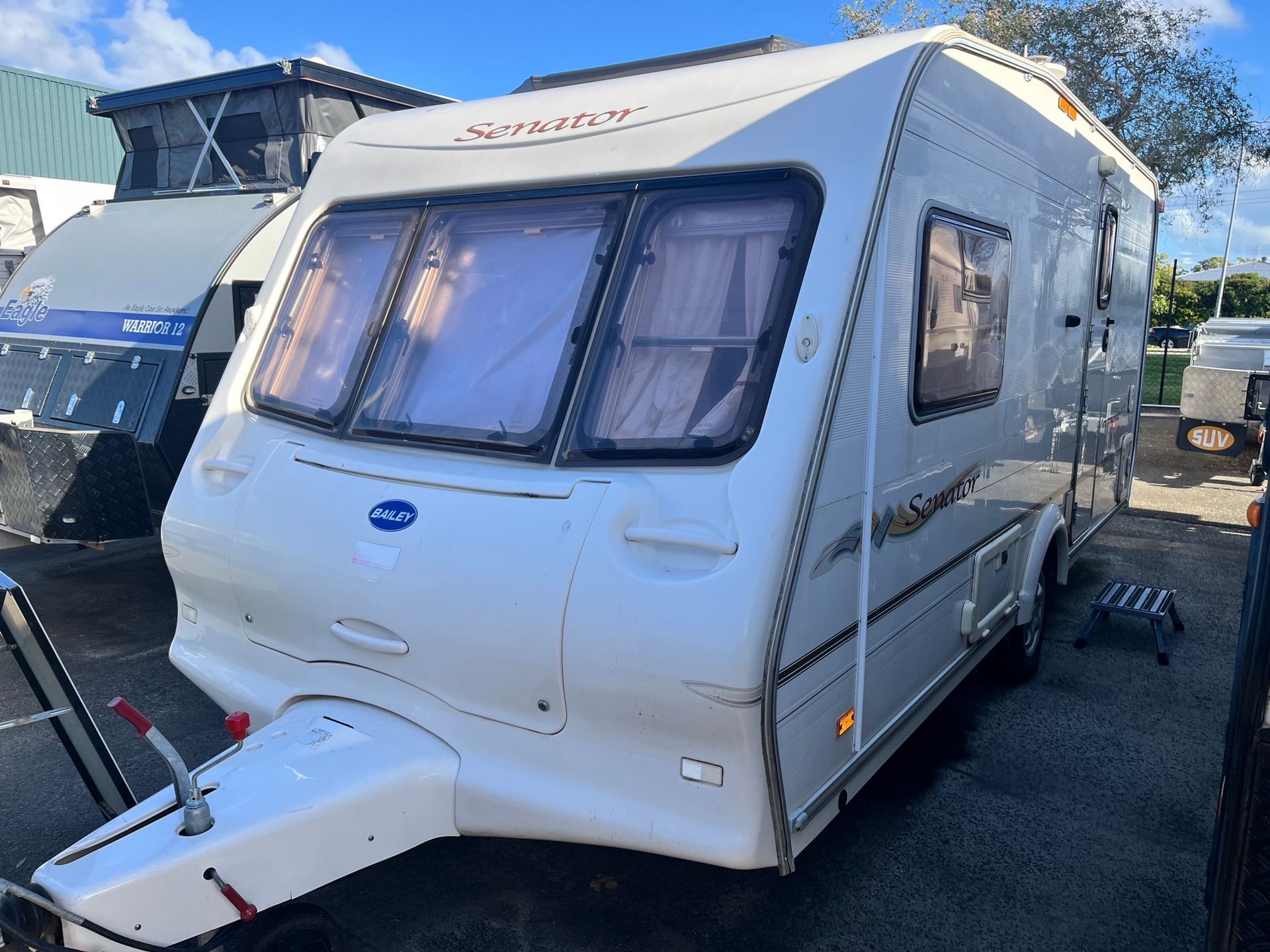 A Used Caravan On Display In A Sales Yard  -  Perkins Caravans Ballina