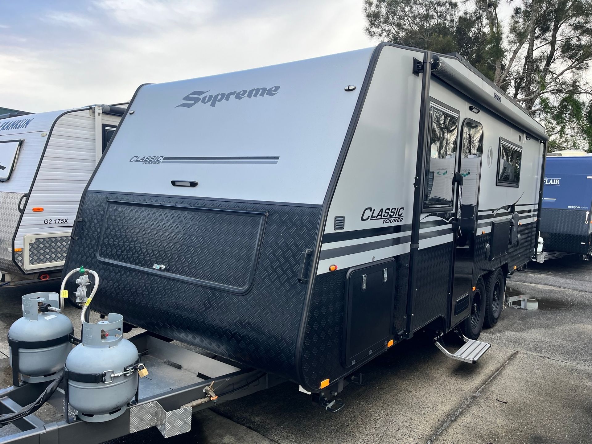 A Used Caravan On Display In A Sales Yard  -  Perkins Caravans Ballina