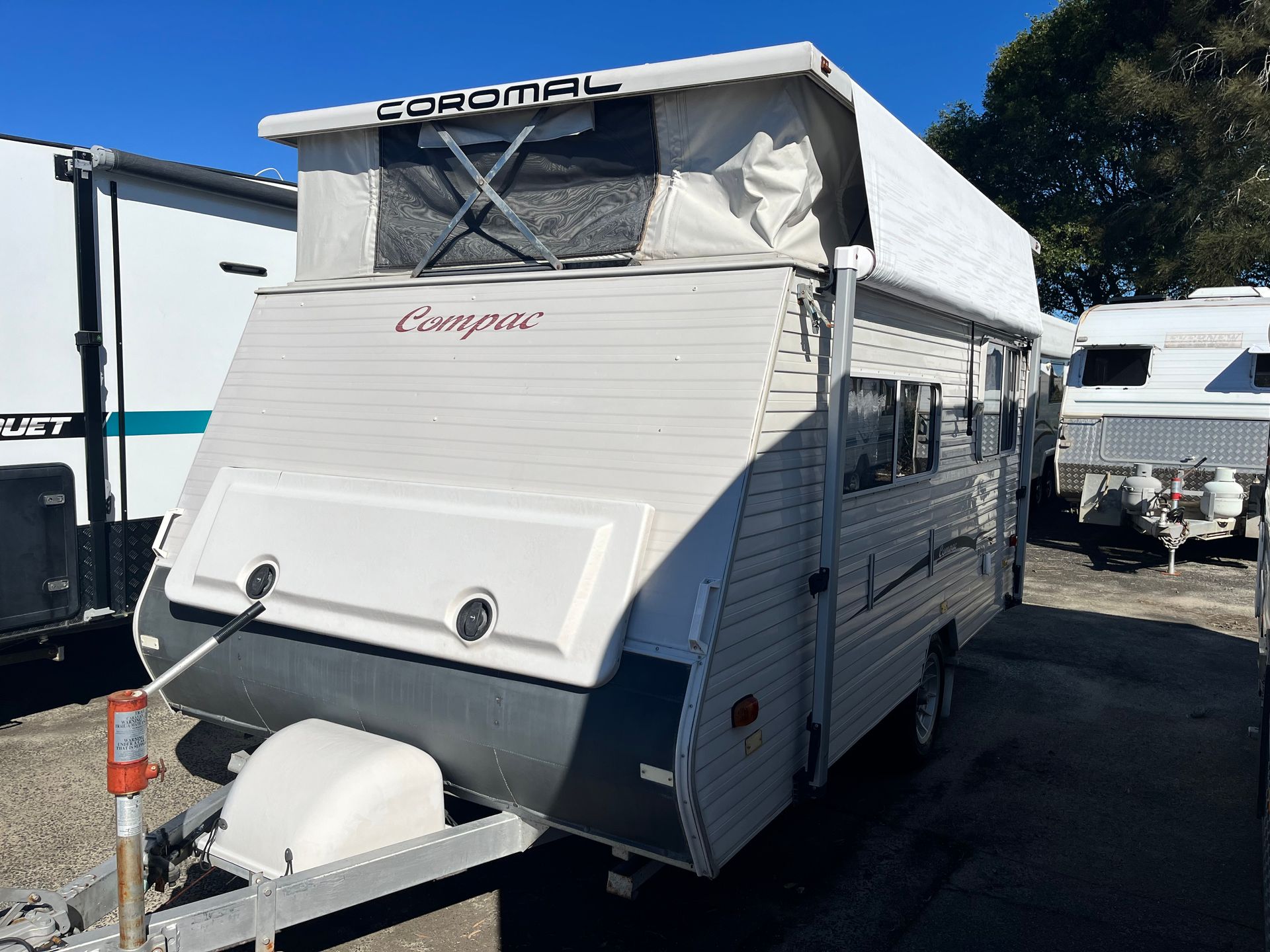A Used Pop Top On Display In A Sales Yard  -  Perkins Caravans Ballina