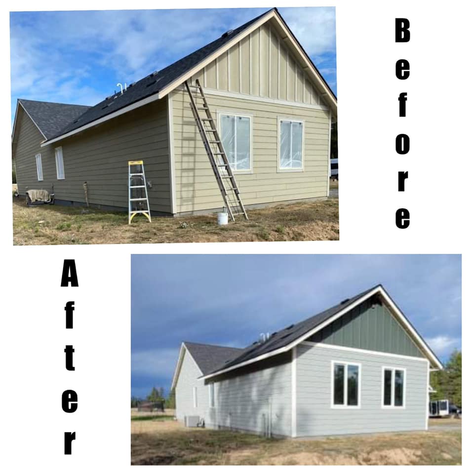 Before And After Home Exterior — Spokane, WA — TM Painting & Construction