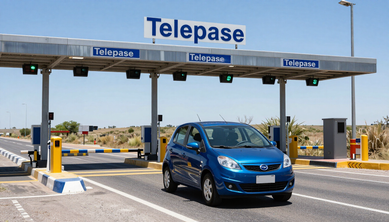 Telepase al alquilar un auto en un peaje argentino