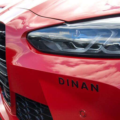 Red BMW Front With Dinan Badge | Main Street Auto Shop