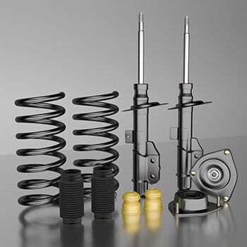 The shocks/suspension of a vehicle