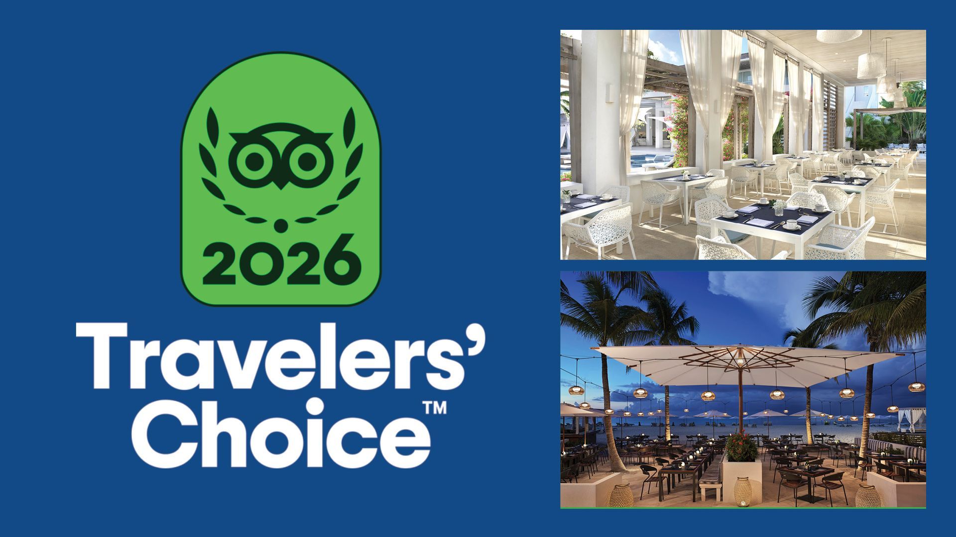 Wymara Resort + Villas restaurants honored with Trip Advisor's Traveler's Choice Awards