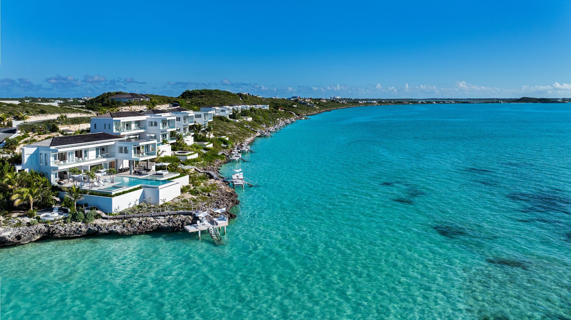 Six Bedroom Azure Villa, Wymara Villas, Sunset Cove, Turks and Caicos