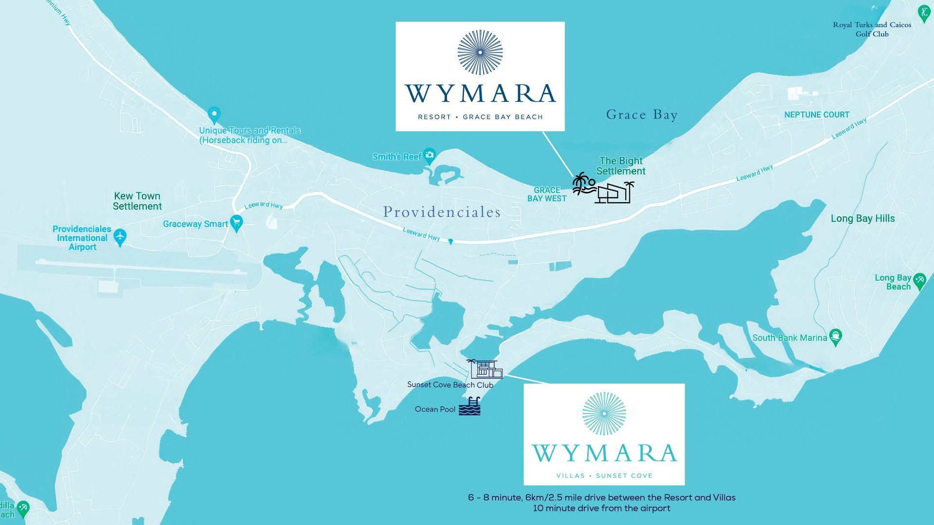 Map of Wymara Resort + Villas, Turks and Caicos