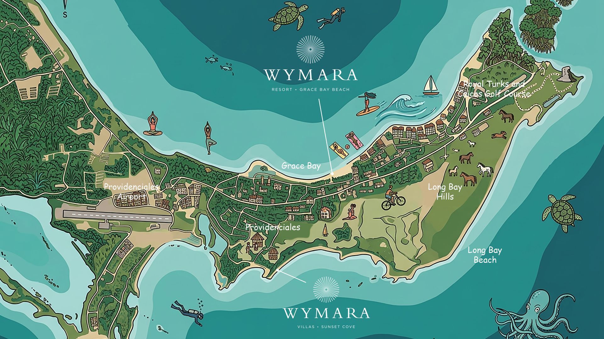 Map of Wymara Resort + Villas, Turks and Caicos