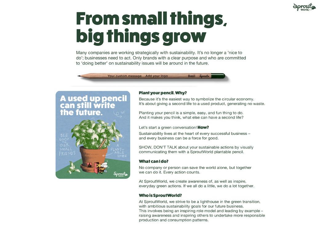 Sprout recyclable pencils
