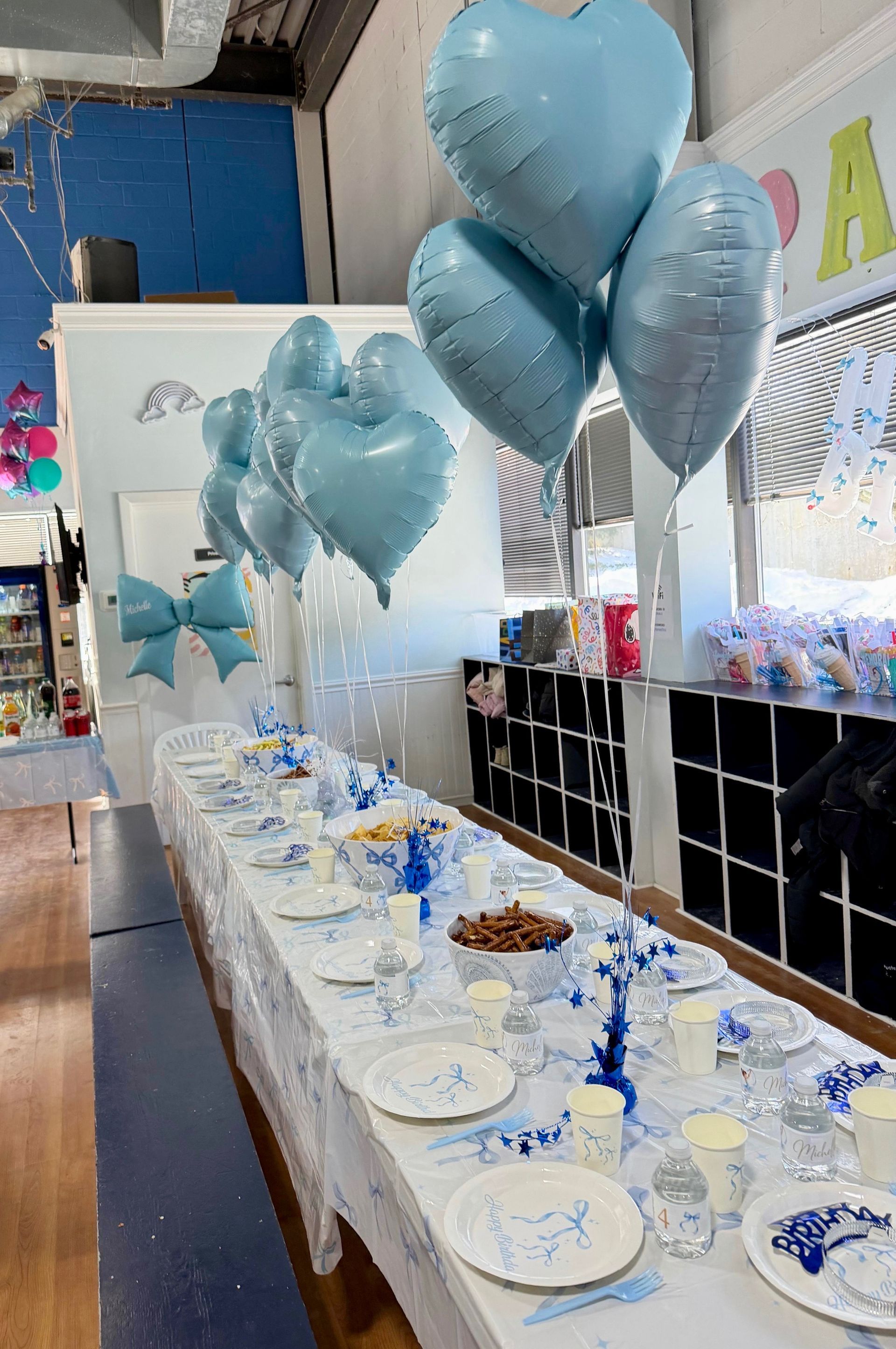 Birthday celebration with cake and presents at Aerials Gymnastics in Eatontown, NJ