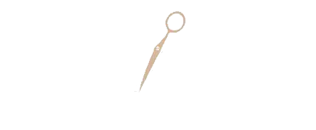 Un piccolo specchio chirurgico dorato su sfondo bianco.
