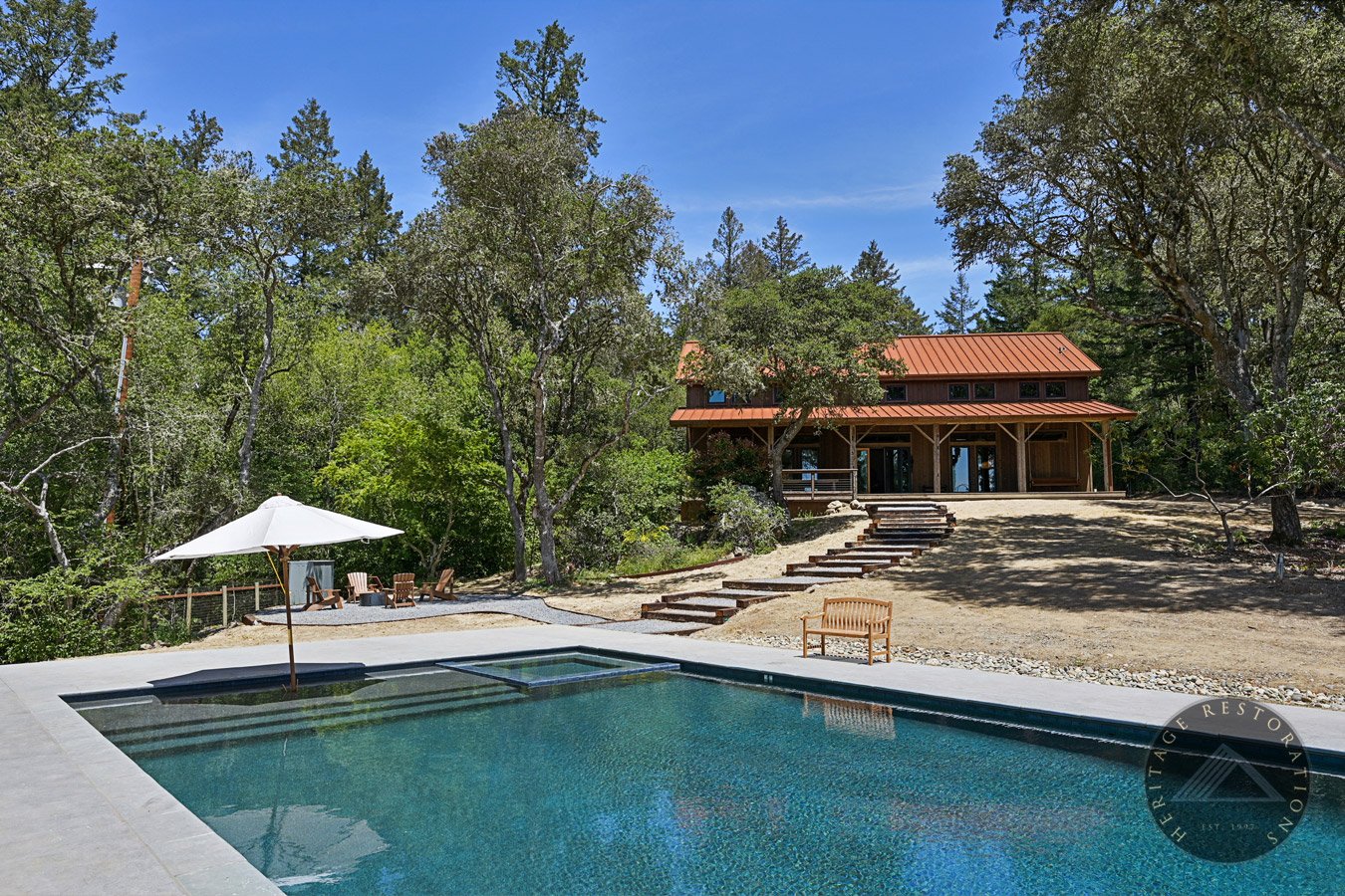 Coleman Valley Residence - California residence converted from original timber framed barn