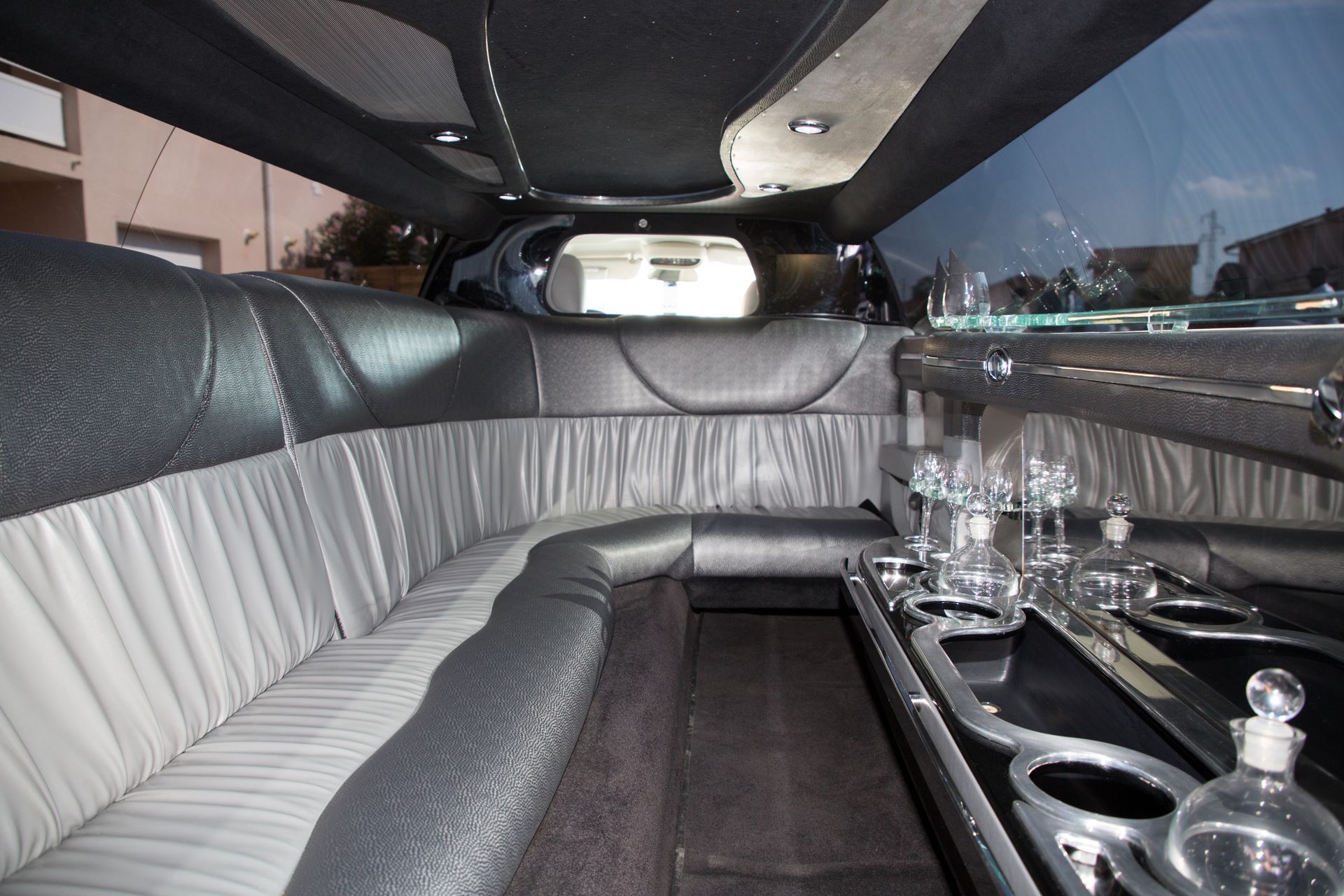 Interior Of A Limousine