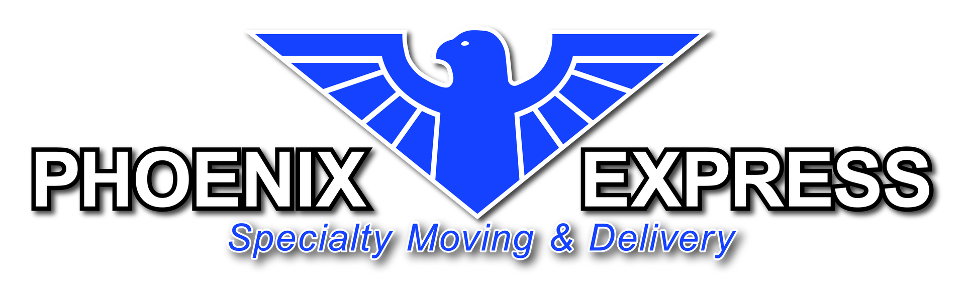 Phoenix Express logo with a blue eagle and the words 