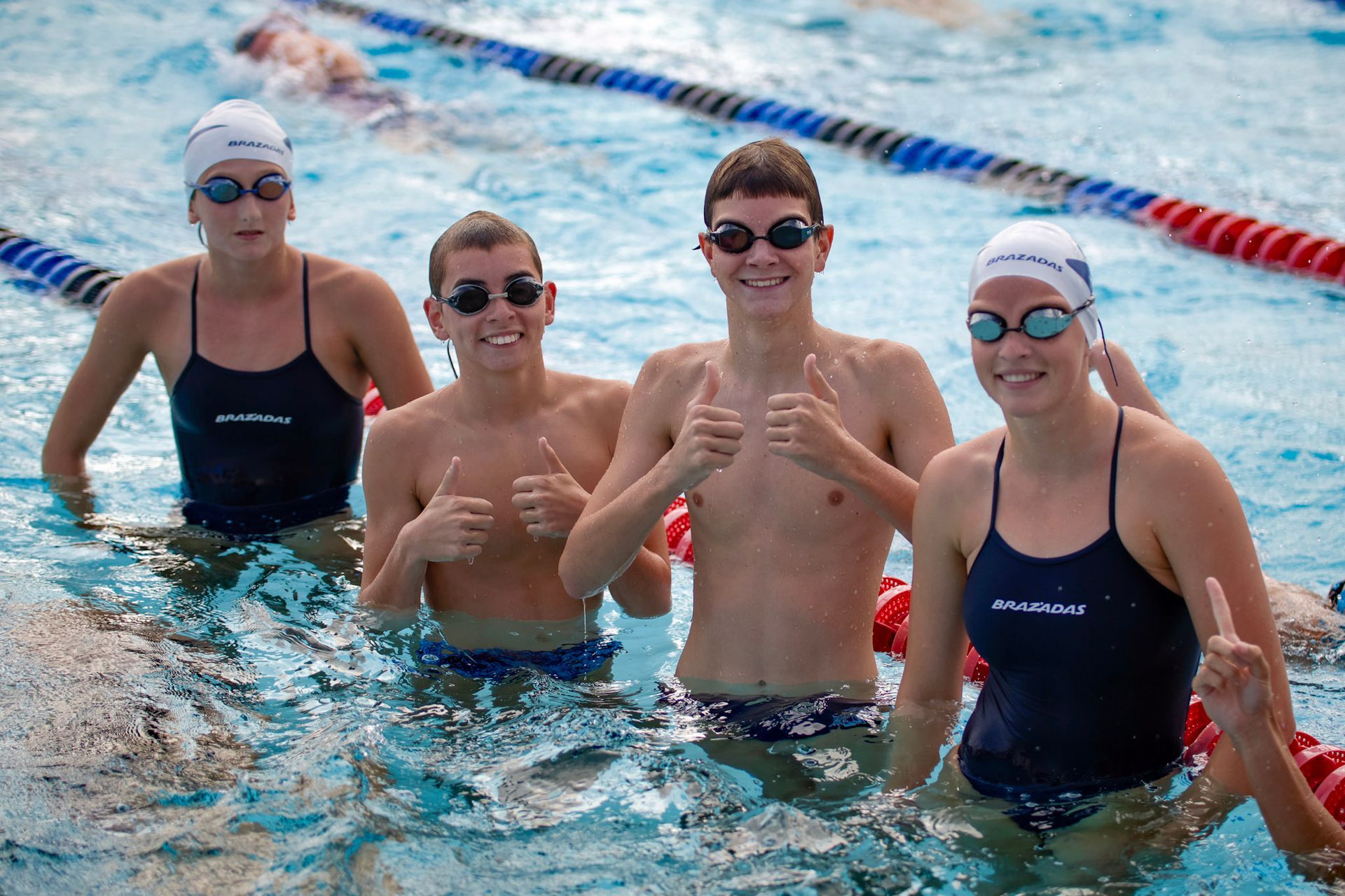 B-Town Brazadas Swim Club Swimmer in the Pool at the East Side Aquatics Center in Bakersfield, CA
