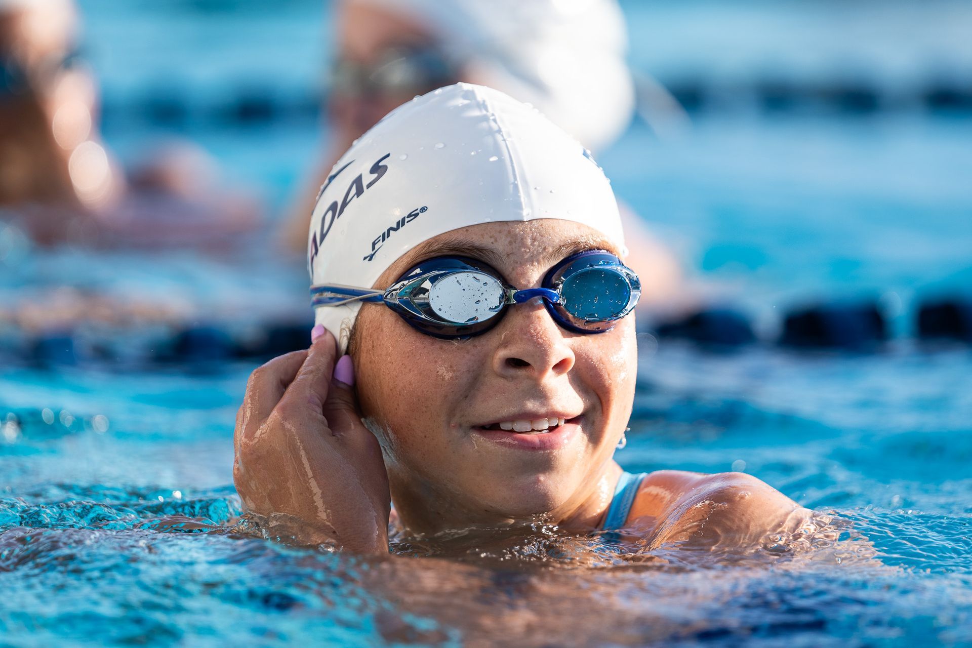 B-Town Brazadas Swim Club Swimmer in the Pool at the East Side Aquatics Center in Bakersfield, CA
