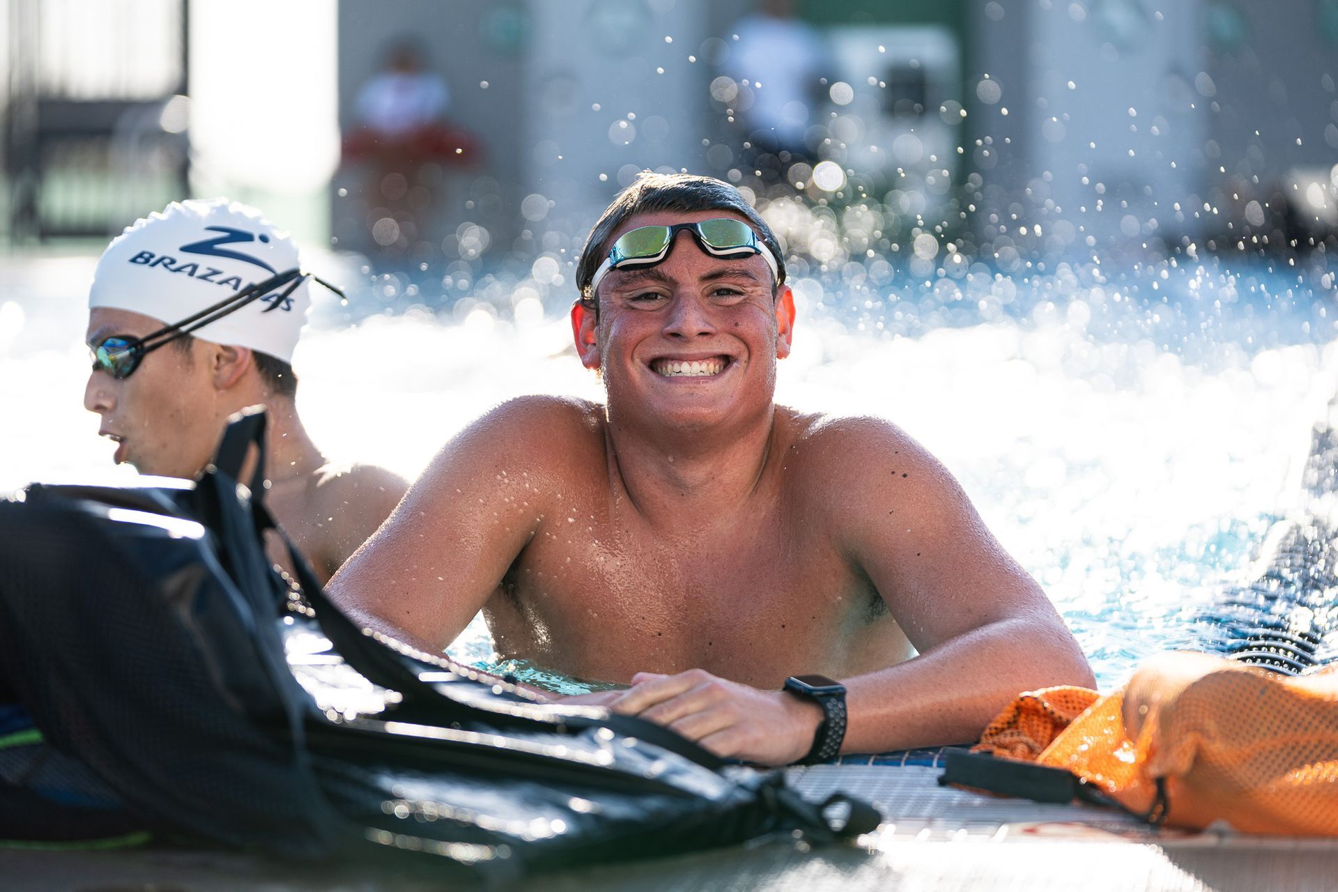 B-Town Brazadas Swim Club athlete swimming in the pool at East Side Aquatics Center in Bakersfield, CA