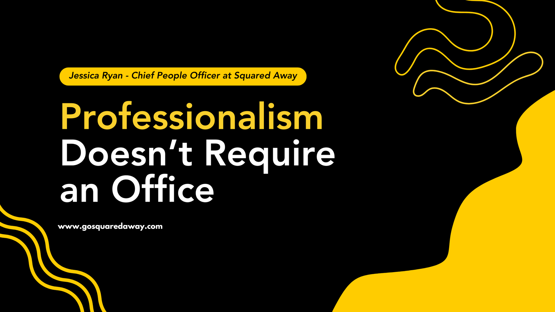 Black and yellow graphic: 