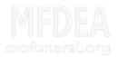 Logo for Missouri Funeral Directors and Embalmers Association, with website address.