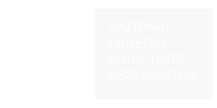 White text on a light gray background: National Funeral Directors Association.